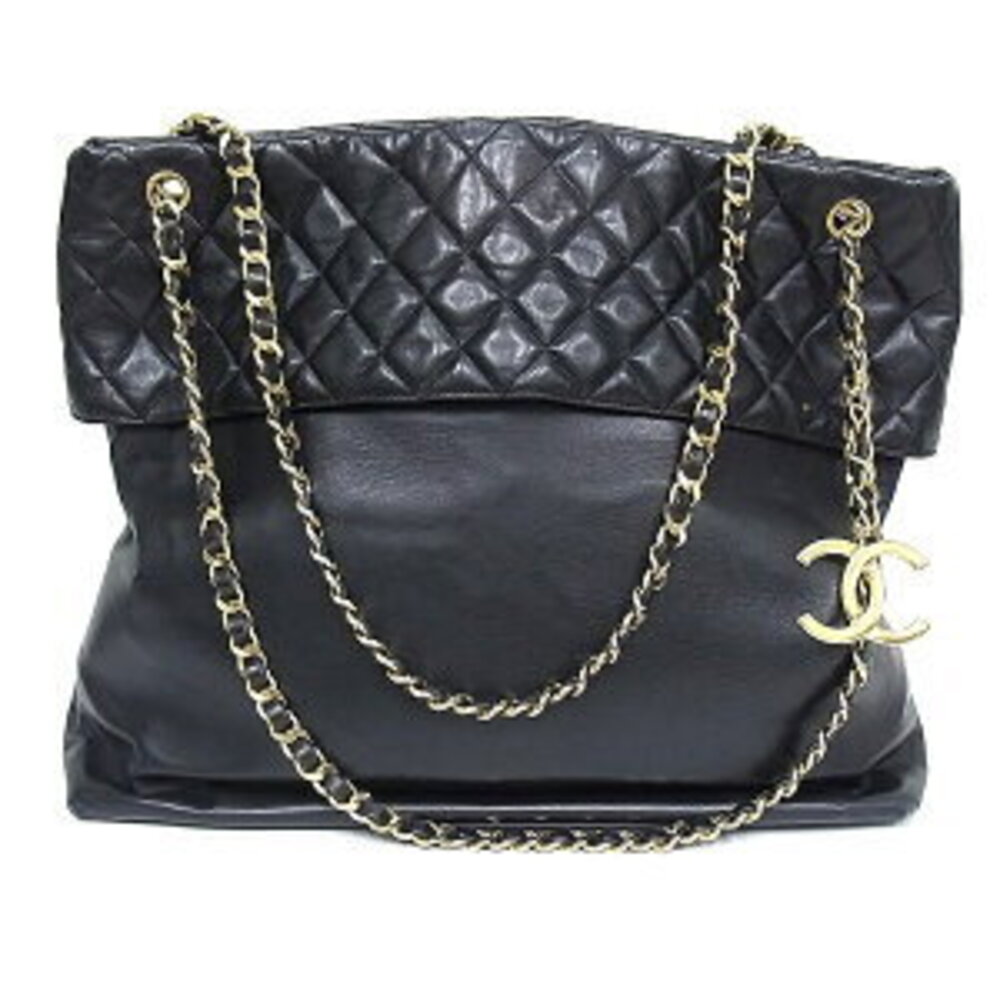 Chanel Shoulder BagChain Tote Bag Black Lambskin